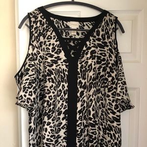 EUC Chico's cold shoulder top